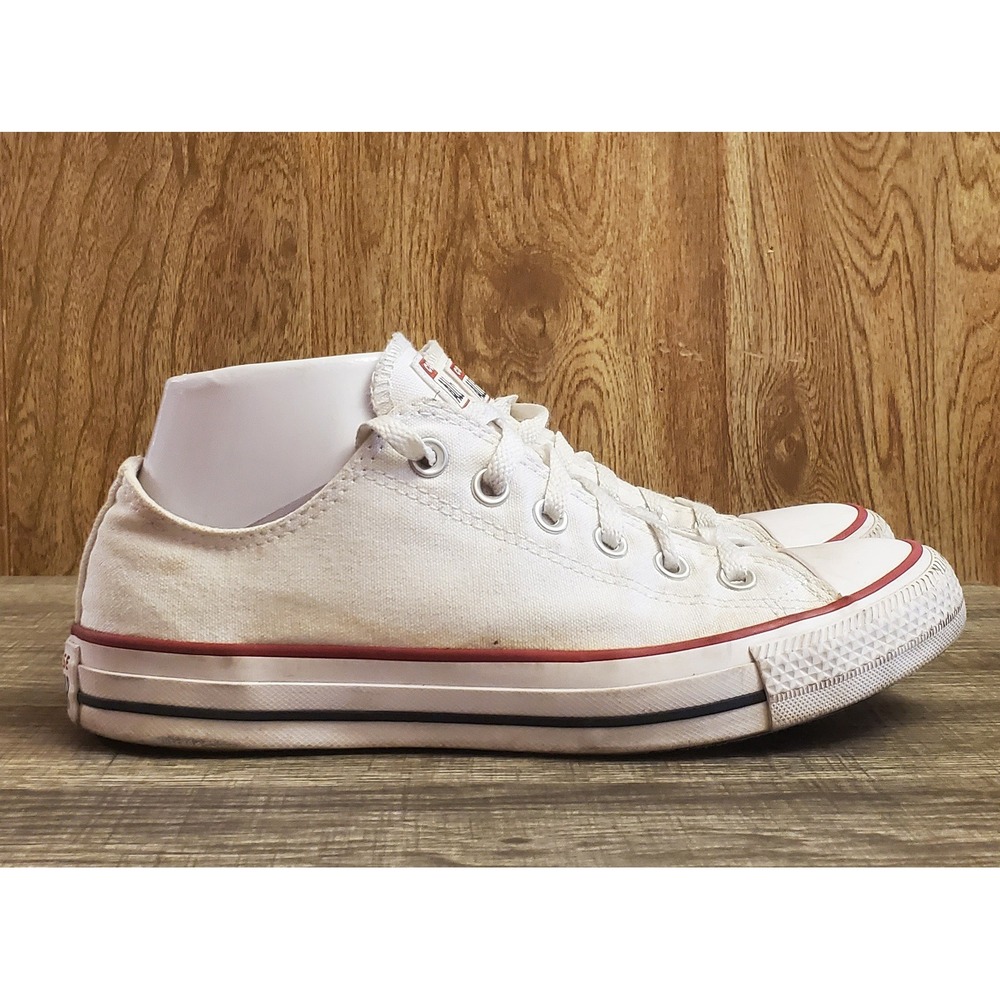 Converse All Star Low Sneakers Womens 8.5 Men's 6.5 White‎